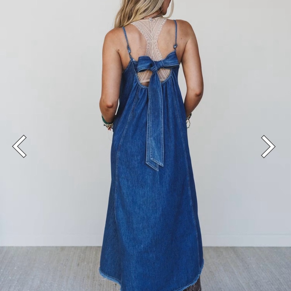 Denim Maxi Dress - Picture 2 of 13